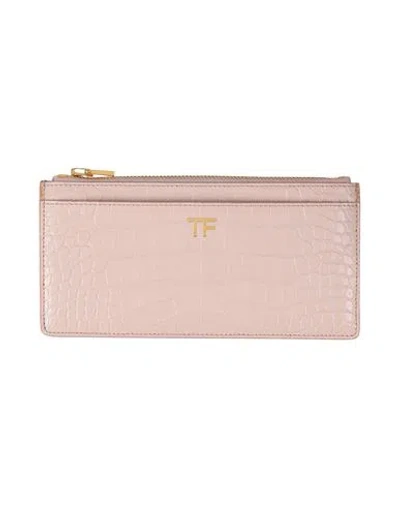 Tom Ford Woman Wallet Light Pink Size - Leather