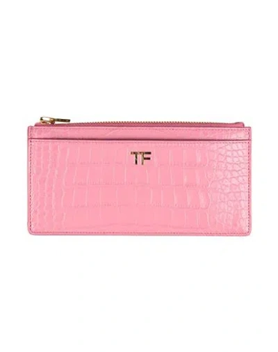 Tom Ford Woman Wallet Pink Size - Leather
