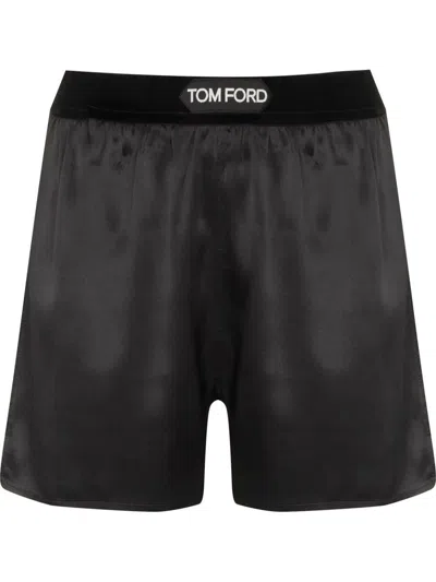 Tom Ford Woman Woven Shorts Trousers Clothing In Black