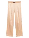 Tom Ford Satin Pajama Pants In Beige