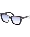 Tom Ford Scarlet Smoke Gradient Cat Eye Ladies Sunglasses Ft0920 01b 57 In Black