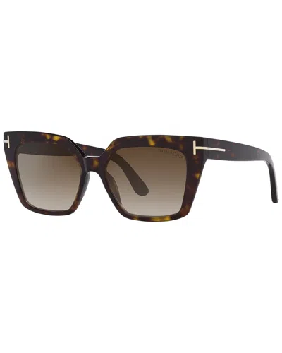 Tom Ford Women's Winona Sunglasses, Gradient Tr001637 In Brown