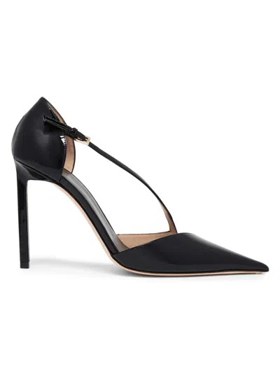 Tom Ford Women's 105mm Leather Queen Anne Pumps In Black