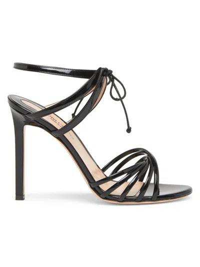 Tom Ford 105mm Angelica Croc Embossed Sandals In Black