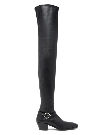Tom Ford Women's 45mm Leather Over-the-knee Boots In Black