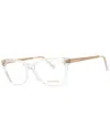 Tom Ford Ladies Crystal Rectangular Eyeglass Frames Ft5353 026 52 In Multi