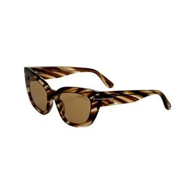 Tom Ford Women's 53mm Striped Brown Sunglasses Ft1190-53e-53 In Multi