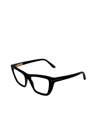 Tom Ford Women's 54 Mm Shiny Black Eyeglasses In Multi