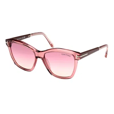 Tom Ford Women's 54 Mm Shiny Pink Sunglasses In Multi