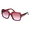 Tom Ford Womens Red Tr001783 Kaya Square-frame Acetate Sunglasses In Red