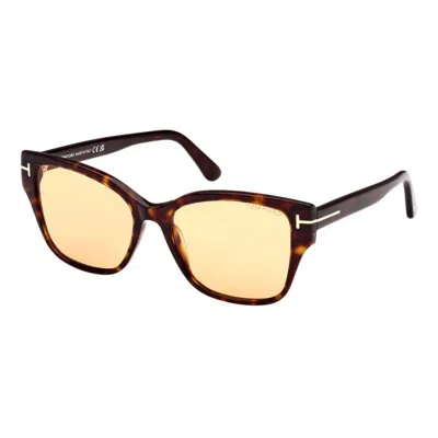 Tom Ford Women's 55 Mm Dark Havana Sunglasses In Brown