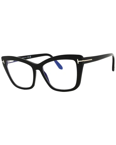 Tom Ford Women's 55mm Blue Light-blocking Optical Frames In Black