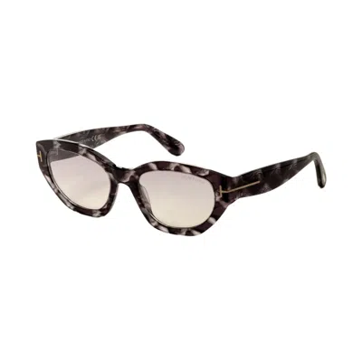 Tom Ford Women's 55mm Grey Havana Sunglasses Ft1086-55c-55 In Gray