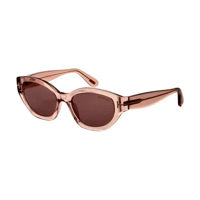 Tom Ford Women's 55mm Pink Crystal Sunglasses Ft1086-72e-55 In Multi