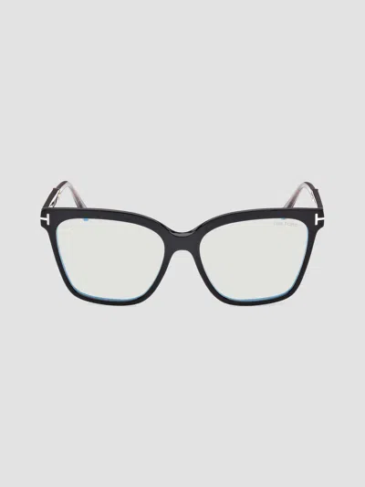Tom Ford 56mm Cat Eye Blue Light Blocking Optical Glasses In Multi