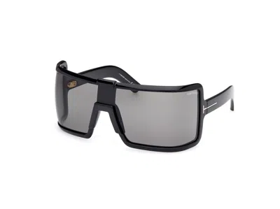 Tom Ford Women's 99 Mm Shiny Black Sunglasses In Multi