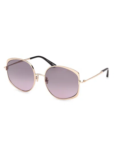 Tom Ford Abbey 58mm Geometric Sunglasses In Gold