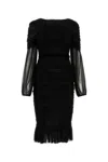 Tom Ford Semi-sheer Midi Dress In Multicolor