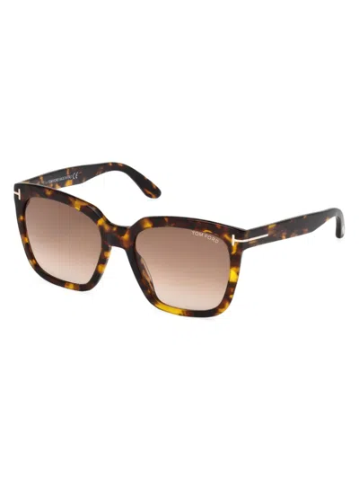 Tom Ford Women's Amarra 55mm Square Sunglasses In Brown