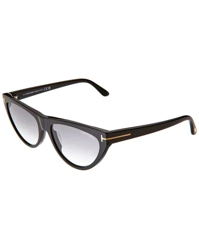 Tom Ford Women's Amber 56mm Sunglasses In Black