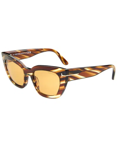Tom Ford Women's Athena 53mm Sunglasses In Brown