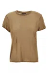 Tom Ford Bamboo Viscose T-shirt With Front Metal Logo In Brown