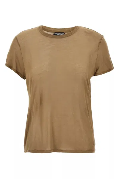Tom Ford Women Bamboo T-shirt In Brown