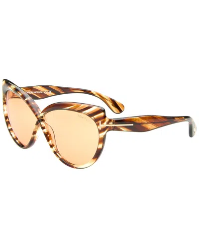 Tom Ford Women's Beatrice 65mm Sunglasses In Brown