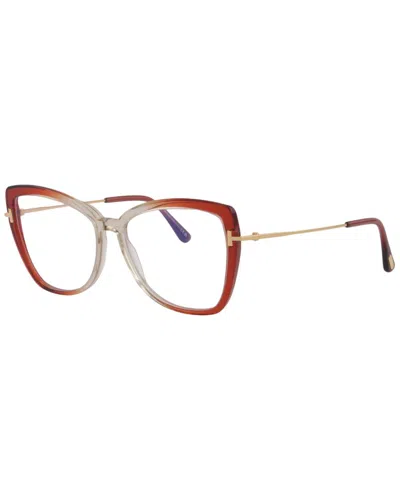 Tom Ford Women's Blue Block 55mm Optical Frames In Multi