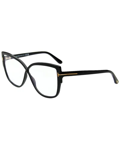 Tom Ford Women's Blue Block 56mm Optical Frames In Black