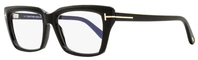 Tom Ford Women's Blue Block Eyeglasses Tf5894-b 001 Black 56mm In Multi