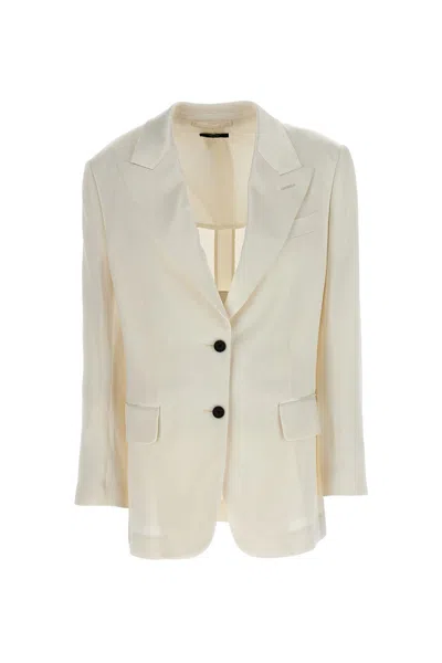 Tom Ford Women 'boyfriend' Blazer Jacket In White