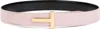 Tom Ford Pastel Pink Signature Buckle Belt In Pink & Purple
