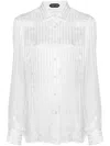 Tom Ford Women Camicia A Righe In Seta In White