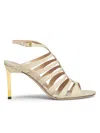 TOM FORD WOMEN'S CARINE 85MM CROCODILE-STAMPED LEATHER SANDALS