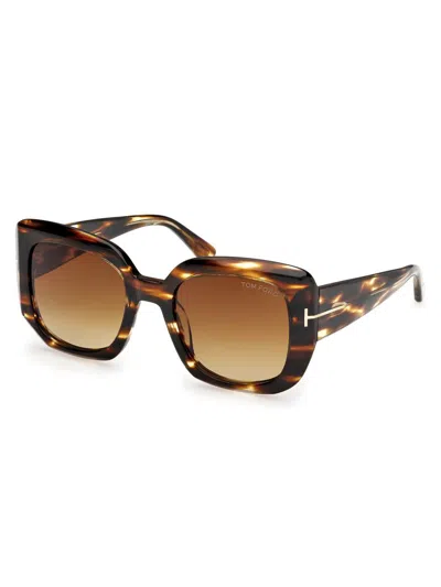 Tom Ford Women's Carla 52mm Square Sunglasses In Pink