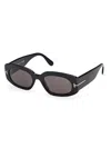Tom Ford Women's Cielle 52mm Oval Sunglasses In Red