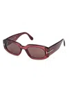 Tom Ford Cielle 52mm Oval Sunglasses In Orange