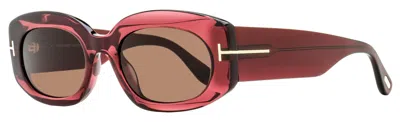 Tom Ford Women's Cielle Sunglasses Tf1187 69e Bordeaux 52mm In Pink