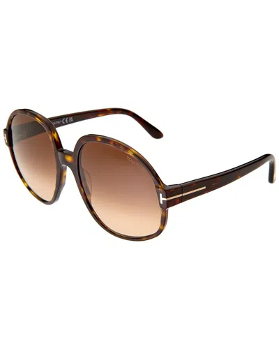 Tom Ford Women's Claude 61mm Sunglasses In Brown