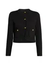 Tom Ford Compact Knit Crop Jacket In Black