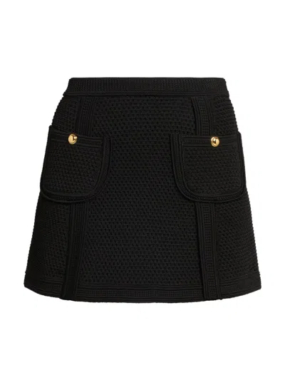 Tom Ford Women's Compact Mesh Knit Miniskirt In Black
