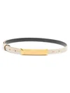 TOM FORD WOMEN'S CROCODILE-STAMPED PATENT LEATHER BELT