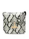 Tom Ford Tara Mini Crossbody Bag In Python-printed Leather In Gray