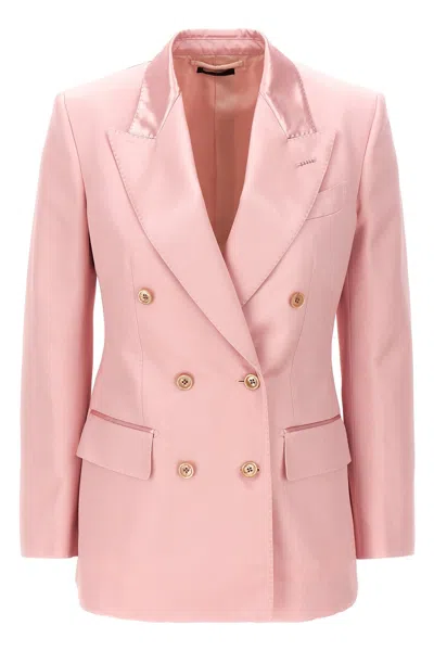 Tom Ford Double-breasted Blazer Blazer And Suits Pink