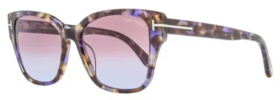 Tom Ford Women's Elsa Sunglasses Tf1108 55z Violet Havana 55mm In Multi