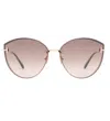 Tom Ford Evangeline 63mm Oversize Gradient Cat Eye Sunglasses In Gold