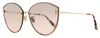Tom Ford Women's Evangeline Sunglasses Tf1106 28u Gold/rose Havana 63mm In Multi