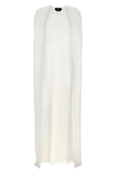 Tom Ford Silk Evening Cape In White