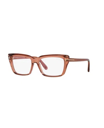 Tom Ford Women's Eyeglasses, Tr001695 In Brown